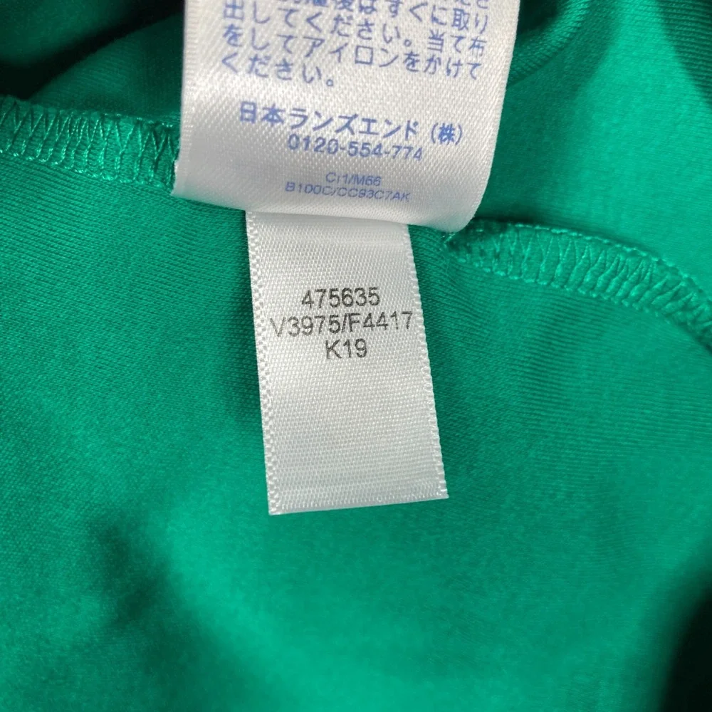 Lands' End Mock Neck Shirt Womens Plus 3X Green Relaxed Fit Long Sleeve Stretch - Picture 9 of 11